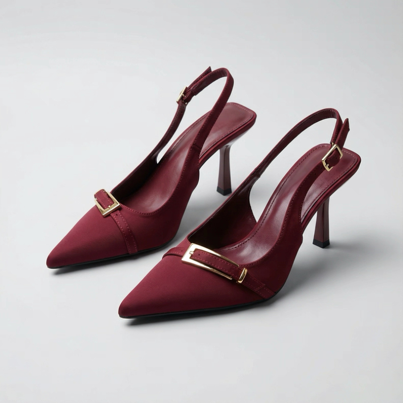 Strappy Heeled Sandals - New Summer Fashion Solid Color Casual