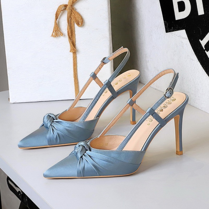 Women'S Shoes Navy Blue - Fashion Sexy Women Pumps Party Silk