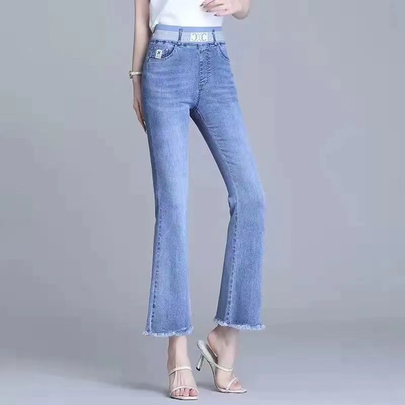 Elastic Waist Flare Nine Point - đánh giá và giá Women Shoes Jeans