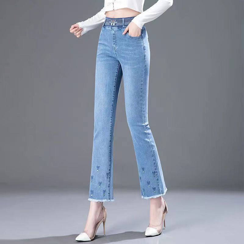 Elastic Waist Flare Nine Point - đánh giá và giá Women Shoes Jeans