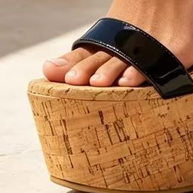 Women Open Toe Platform Mules  - đánh giá và giá Cork Wedge Sandal