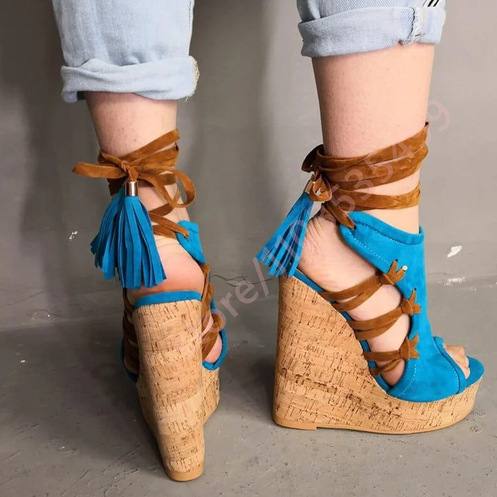 Peep Toe Cork Wedge Heel Sanda - đánh giá và giá Cork Wedge Sandal