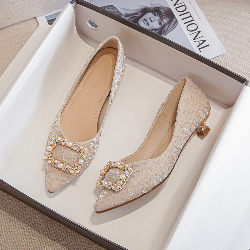Ivory Textured Satin Pointed T - đánh giá và giá Women Shoes Heels
