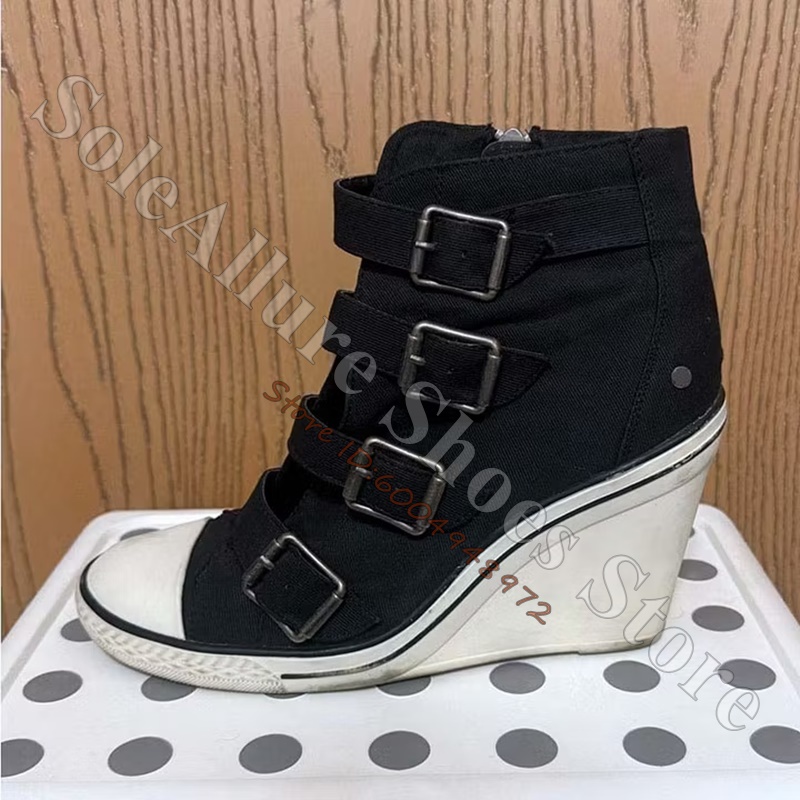 Grey Multi Buckle High Top Wed - đánh giá và giá Women'S Shoes Com